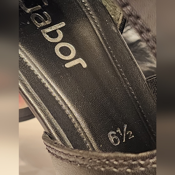 GABOR leather block heel opentoe sandals in black size UK 6.5/ US 9 - Picture 7 of 11